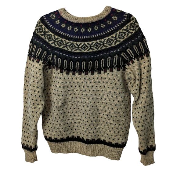 Vintage Y2K Woolrich Fair Isle Wool Sweater Unisex Apres Ski - Picture 2 of 8